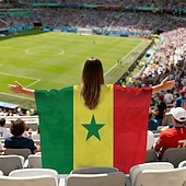 economico Costumi da fan-Partita mondiale di calcio 2026 Mantello Costume Bandiera Ventilatori Adulti Unisex Feste Partita di calcio Evento di calcio Vestirsi