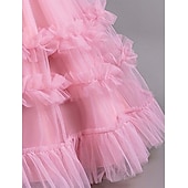 halpa Kukkatyttön mekot-Lapset Tyttöjen Juhlamekko Yhtenäinen väri Hihaton Häät Koulu Suoritus Tyylikäs Muoti Villasekoite Polyesteri Juhlamekko Kesä Kevät Syksy lapset Pavupastapuuteri