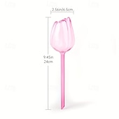 abordables Arrosage et irrigation-Lot de 6 arroseurs automatiques roses pour tulipes, système d'arrosage automatique pour plantes en pot, plantes d'intérieur, semis, jardins extérieurs, pelouses et parterres de fleurs.