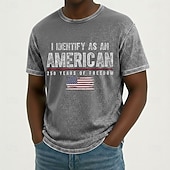  4. července 2026 250. výročí pamětního dne pánské vlastenecké vintage retro patriotské americké vlajky tričko s krátkým rukávem Crew Neck casual
