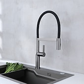 お買い得  キッチン用水栓金具-水栓 - シングルハンドルつの穴 電気メッキ その他 現代コンテンポラリー Kitchen Taps