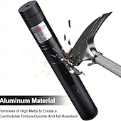  Puntatore laser ricaricabile tramite USB per attività all'aperto come caccia, escursionismo e campeggio, raggio laser a lungo raggio, puntatore laser verde