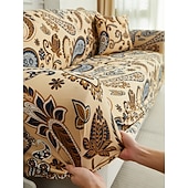 baratos Cobertura de Sofa-Capa de sofá com estampa geométrica, em microfibra elástica, protetora para móveis, ideal para sala de estar e decoração de casa.