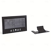 cheap Testers &amp; Detectors-Intelligent Multi-function Voice-controlled Digital Weather Clock With Backlight, Temperature And Humidity Measurement, Weather Forecast, Electronic Clock, And Alarm Clock