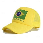 זול כובע בייסבול גברים-בגדי ריקוד גברים כובע בייסבול כובע שמש פול שחור פּוֹלִיאֶסטֶר טלאים אופנתי סגנון רחוב יום יומי יומי בָּחוּץ חופשה דגל ציטוטים ואמירות הגנה מפני השמש קרם הגנה נשימה