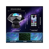 economico luci del proiettore della galassia stella-nuovo bestseller trendy lampada laser a cielo stellato per camera da letto, dormitorio, testiera del letto, proiettore romantico e sognante con effetto increspature d'acqua e proiezione di diamanti, luce USB decorativa per atmosfera, luce notturna a LED