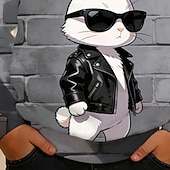 preiswerte Osteroutfits für Jungen-Ostern Jungen 3D Grafik Kaninchen Sweatshirt Pullover Langarm 3D-Druck Frühling Herbst Aktiv Mode Streetwear Kinder 4-12 Jahre Rundhalsausschnitt Lässig Täglich Outdoor Normale Passform