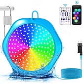 Χαμηλού Κόστους Υποβρύχια Φώτα-LED φώτα πισίνας με έλεγχο εφαρμογής, 20w dimmable υποβρύχιο υποβρύχιο φως με μαγνήτες, IP68 αδιάβροχα φώτα πισίνας 12v με αλλαγή χρώματος με χρονοδιακόπτη για υπέργεια πισίνα