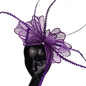 billige Fascinatorer-fascinators Linfrø Bryllup Årgang søt stil Med Tyll Hodeplagg Hodeplagg