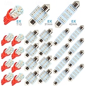 economico Faretti a LED-Kit di 24 lampadine a LED per interni auto, set da 194 T10 DE3175 578, lampadine da 31 mm e 42 mm, luci di ricambio per interni auto, luci targa, luci laterali, luci di svolta, luci del bagagliaio