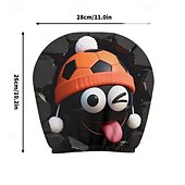 voordelige 250e Verjaardag-2 stuks grappige hoofdsteunhoezen met voetbalhoofd-uitdrukking voor in de auto, gemaakt van non-woven polyester, universele pasvorm, wasbaar, eenvoudig te installeren, perfect voor roadtrips of