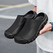abordables sandales d'extérieur-Sabots blancs décontractés pour homme – chaussures légères à semelle épaisse, style minimaliste, pour les voyages, les vacances et le quotidien