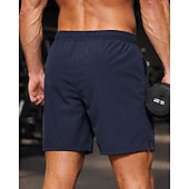 お買い得  ランニングショーツ-男性用 ランニングショーツ アスレチックショーツ ジムショーツ ドローストリング ポケット ショートパンツ カジュアル 日常 アウトドア 夏 速乾性 吸汗性 高通気性 ジムトレーニング ジョギング ランニング テイラーフィット スポーツウェア アクティブウェア ダークグレー ブラック ネイビーブルー