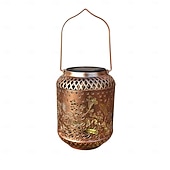 ieftine Lumini de cale și lanterne-Felinar metalic cu proiecție solară pentru exterior, tip colibri, lumină suspendată impermeabilă IP44, lampă LED decorativă pentru grădină, terasă, curte, alee, gazon, verandă, sărbători &amp;cadou de