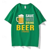 preiswerte T-Shirts-T-Shirt Lederhosen T-Shirt Match Bayerisch München Deutsch Lustig alpin T-Shirt Ärmel Grafik für Herren Erwachsene Heißprägen  für Karneval Oktoberfestbier Party