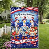 billiga 250:e årsjubileum-USA:s 250-årsjubileum av frihet, trädgårdsflagga, firande av ankor i USA-tema, hattar och flugor, livfull fyrverkeriuppvisning, idealisk patriotisk dekor