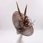 ieftine fascinatoare-Palarioare Sinamay Nuntă Zi de Naștere Epocă Drăguţ Retro Cu Pene Diadema Articole Pentru Cap