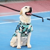 Недорогие Одежда и аксессуары для собак-Костюм собачьей гавайской рубашки, стильные летние футболки для собак, гавайская рубашка для маленьких, средних и больших собак, дизайн для летнего отдыха в стиле луау на пляже или в лагере.