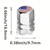 billige U.S. 250-årsjubileum-12 stk. patriotiske amerikanske flagg dekkventilhetter, aluminium sekskant støvtette bilhjulventilhetter, 4. juli uavhengighetsdagen 250-årsjubileum minnedag dekorasjoner
