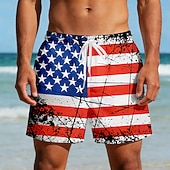  Per uomo 4 luglio, 250° anniversario degli Stati Uniti Bandiera degli Stati Uniti Patriottico Costumi da bagno Pantaloncini da mare Pantaloncini da Surf Misura del girovita medio Casual Ferie Tasche