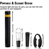 cheap Barware-Efficient Wine Opener Set - Travel Portable Pocket Air Pressure Pump Wine Bottle Opener with Aerator, Foil Cutter, and Vacuum Stopper(4PCS)  Quick Bottle Opening for Home, Restaurant, Party,Wine Love