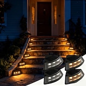 economico Illuminazione vialetto-4/8 luci solari da esterno per terrazze, impermeabili IP65, lampade da giardino per vialetti, gradini, passerelle, prato, terrazze, luce notturna solare decorativa