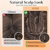 Недорогие Исторические парики-Парик омбре с челкой для женщин, коричневый, смешанный с карамельно-блондинистыми прядями, кудрявые и волнистые парики, многослойная прическа, синтетические парики для повседневной носки и вечеринок,