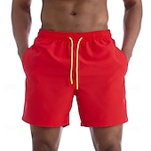 economico Costumi da Bagno per Uomini-Per uomo Shorts Shorts da Spiaggia Pantaloncini casual Coulisse Tasca Elastico in vita Semplice Impermeabile Comodità Corto Casuale All'aperto Vacanza Vacanza Moda Blu azzurro cielo Micro-elastico