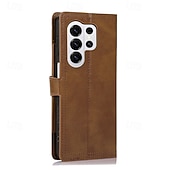 economico 2026 Samsung Galaxy S26 Serie-telefono Custodia Per Samsung Galaxy S26 S26 Plus S26 Ultra Custodia Portafoglio Cerniera Protezione Completa Cavalletto Retrò Pelle PU