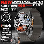 economico Smartwatch-Smartwatch da uomo Amolde HD300 Pro con GPS, mappe offline, memoria da 4 GB, registratore, torcia, sport all'aria aperta, barometro, altimetro e bussola.