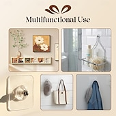 cheap Storage &amp; Organization-24Pcs No-Drill Screw Stickers Strong Adhesive No-Nail No Drilling Required Adhesive Wall Hooks for Picture Frames, Invisible Hanging Nails for Photo Frames, Wedding Pictures, Wall Decor