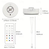 economico Luci del disco-3/6 pezzi luce notturna RGB ricaricabile con telecomando, luce per quadri, 12 modalità di colore per armadio, cucina, bagno, camera da letto, ufficio, illuminazione d'atmosfera