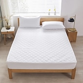 voordelige Lakens &amp; Kussensloop-Waterdichte gewatteerde matrasbeschermer, ultrasone matrashoes, verdikte matrastopper, bedhoesbeschermer
