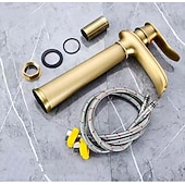 Недорогие Смесители для раковины в ванной-Ванная раковина кран - Классический Старая латунь Внешнее крепление Одной ручкой одно отверстиеBath Taps