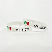 economico Accessori e Cappelli-20 braccialetti per la partita mondiale di calcio 2026, calcio, patriottico, unisex, per bambini e adulti, per feste, eventi calcistici, travestimenti