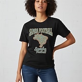  Meciul Mondial de Fotbal 2026 Ținute Tricou grafic Fotbal Inspirat de Brazilia Patriotic Tricou pentru Unisex Adulți Imprimare 3D pentru Petrecere Sport exterior