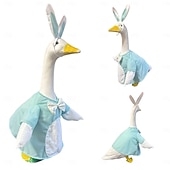 cheap Porch Goose Outfits-Easter Porch Goose Outfit, Goose Clothes for 23-25" Garden Goose Statue, Spring Outdoor Yard Decor Accessories, Outfit Only, Goose Not Included