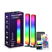 preiswerte Intelligente Dekorative Lichter-2er-Pack RGB-Gaming-Ambientebeleuchtung, soundaktivierte LED-Schreibtischlampen, kabellose WLAN-Smart-Nachtlichter für PC, Desktop und Gaming-Zimmer, sprachgesteuerte LED-Stimmungsbeleuchtung