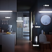 tanie lampki nocne z czujnikiem-6 sztuk magnetycznych, inteligentnych lampek z czujnikiem ruchu, ładowanych przez USB, z możliwością ściemniania w 3 kolorach, 3 tryby oświetlenia, paski świetlne LED do wnętrz, sypialni, przedpokoju,