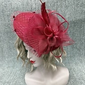 economico Fascinatori-Fascinator Cotone Matrimonio Compleanno Vintage Carino Retrò Con Pizzo Copricapo Copricapo