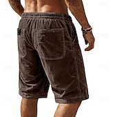 Χαμηλού Κόστους Casual σορτς-Ανδρικά Σορτσάκια Casual σορτς Κοτλέ Σορτς Τσέπη Ελαστική μέση Σκέτο Άνεση Αναπνέει Μήκος γόνατος ΕΞΩΤΕΡΙΚΟΥ ΧΩΡΟΥ Διακοπές Καθημερινά Ρούχα Μοντέρνα Κομψό στυλ street Θαλασσί Μαύρο Μικροελαστικό