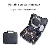 abordables Outils de nettoyage pour véhicule-Nettoyeur haute pression sans fil, nettoyeur haute pression portable alimenté par batterie rechargeable et chargeur, nettoyeur haute pression portatif pour le lavage de voiture, terrasse, clôture,