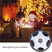 preiswerte 2026 Weltfußballspiel-Schwebefußball für Kinder, luftbetriebenes, schwebendes Indoor-Fußballspielzeug mit LED-Beleuchtung, weicher Schaumstoffstoßdämpfer zum Schutz von Möbeln, Sportgeschenk für Jungen, Mädchen und