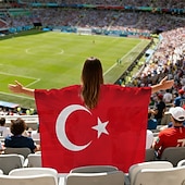 economico Costumi da fan-Partita mondiale di calcio 2026 Mantello Costume Bandiera Ventilatori Adulti Unisex Feste Partita di calcio Evento di calcio Vestirsi
