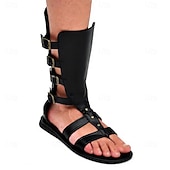 voordelige Schoenen-Retro vintage Middeleeuws Renaissance Sandalen Ridder Gladiator Ranger Kostuum Voor heren Keltisch Piraat Halloween Carnaval Ren Faire Retro themafeest Volwassenen Schoenen