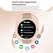 baratos Smartwatch-Relógio inteligente exclusivo Goddess com tela redonda AMOLED HD de 1,32 polegadas, ultrafino e leve de 7,5 mm, a melhor opção de presente para namorada, monitoramento de frequência cardíaca e