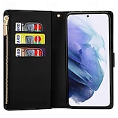 cheap 2026 Samsung Galaxy S26 Series-Phone Case For Samsung Galaxy S26 S26 Plus S26 Ultra Wallet Case Zipper Full Body Protective Kickstand Color Gradient sky PU Leather