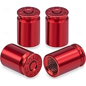 abordables Herramientas de Mano-4 tapones para válvula de neumático con forma de bala, de aleación de aluminio, para coches, SUV, camiones, bicicletas, motocicletas y bicicletas.
