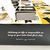  Calendario dell'Avvento di laurea di 12 giorni, scatola regalo vuota, elegante scatola di carta per laurea, confezione regalo a sorpresa da riempire per la laurea, scatola regalo con cappello di