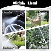 Χαμηλού Κόστους Εργαλεία Καθαρισμού Οχήματος-Πιστόλι ψεκασμού νερού υψηλής πίεσης για λάστιχο κήπου, ρυθμιζόμενο ακροφύσιο πλύσης υψηλής πίεσης με συνδέσμους για πλύσιμο αυτοκινήτων, αίθριο, καθαρισμό πεζοδρομίων, ψεκαστήρας βαρέως τύπου για